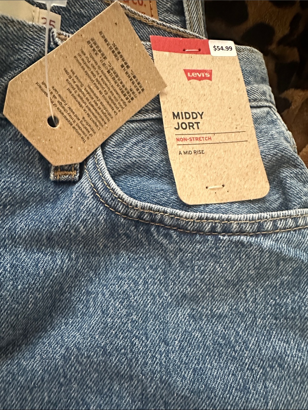 Levi's Middy Jort Women's Mid-Rise Jeans - Medium Blue Denim 25